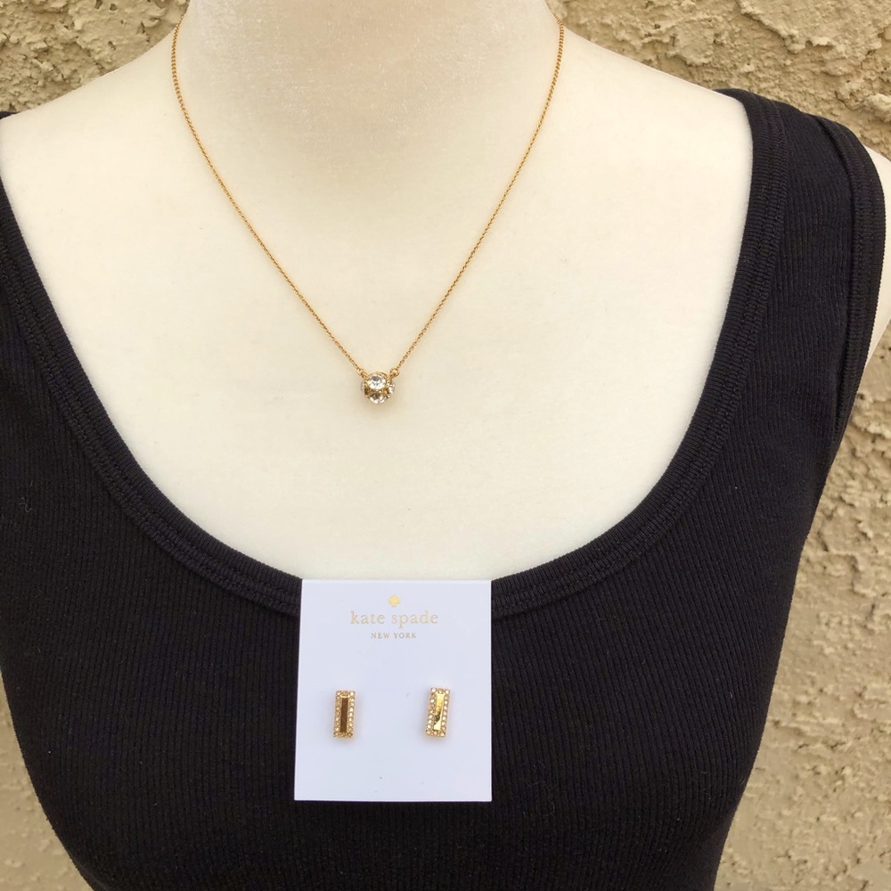 Kate Spade Lady Marmalade Necklace and Raising The Bar Earrings NWT